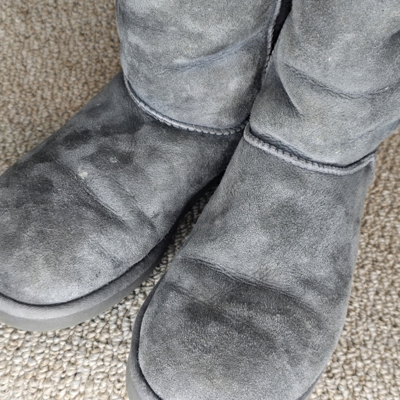 Ugg Triple Bailey Buttom Grey Boots Size 8 - Picture 4 of 7